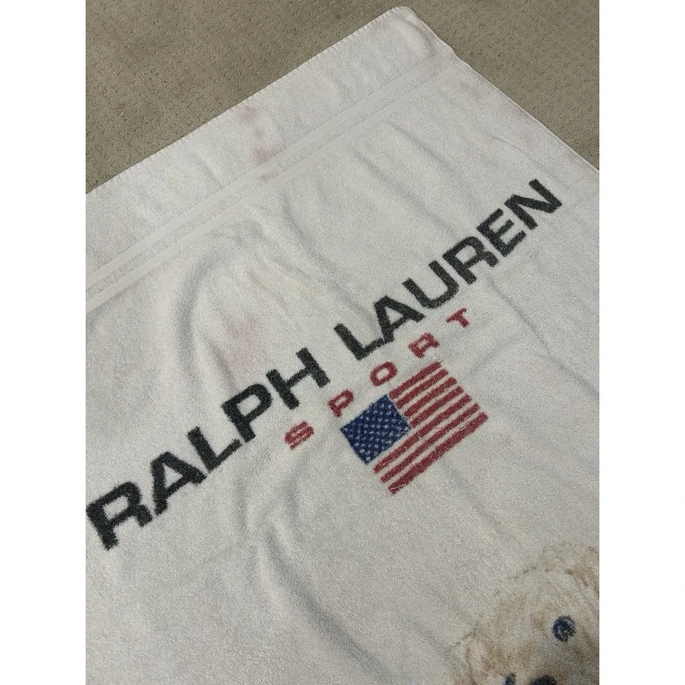 Ralph Lauren Sport Polo Bear Beach Towel Basketball USA Hoodie Vacation 66